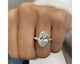 Gaya 3 Stone Diamond Engagement Ring, White Gold 18K