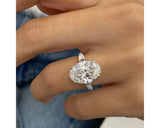 Gaya - Oval Cut 5.50 Carat Diamond Engagement Ring