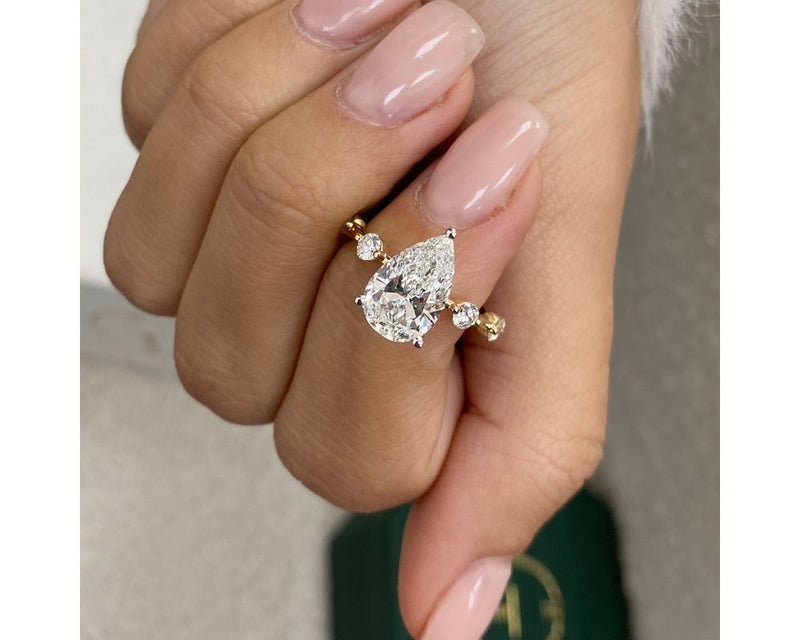 June - Pear Cut 2.35 Carat Diamond Engagement Ring