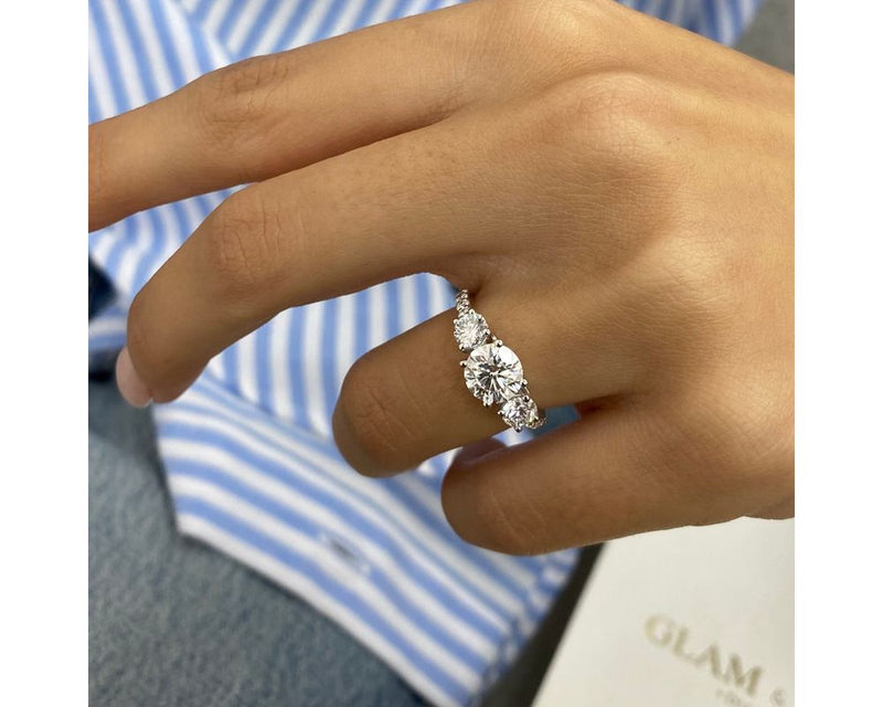 Amira - Round Cut 1.98 Carat Diamond Engagement Ring