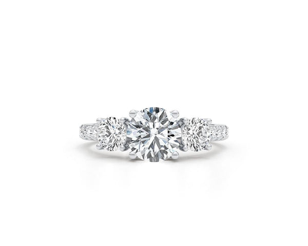 Amira - Round Cut 1.98 Carat Diamond Engagement Ring