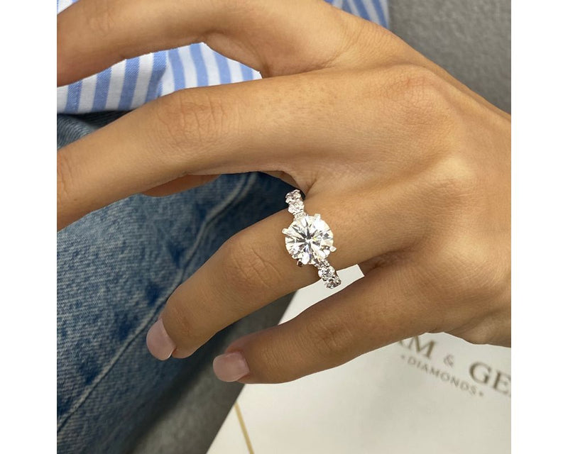 Georgia - Round Cut 4.30 Carat Diamond Engagement Ring