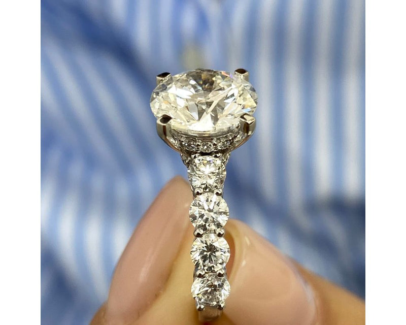 Georgia - Round Cut 4.30 Carat Diamond Engagement Ring