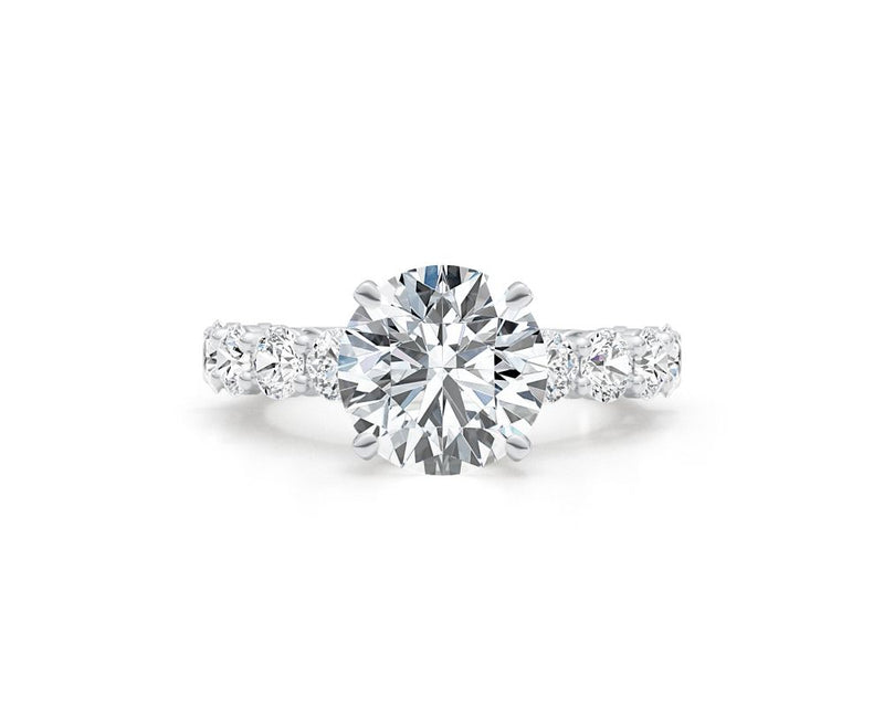 Georgia - Round Cut 4.30 Carat Diamond Engagement Ring