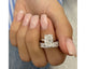 Rose-set - Radiant Cut 5.60 Carat Diamond Engagement Ring