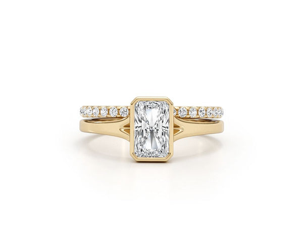 Reese-set - Radiant Cut 1.41 Carat Diamond Engagement Ring