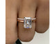 Zara-Set - Emerald Cut 3.46 Carat Diamond Engagement Ring