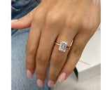 Zara - Emerald Cut 3 Carat Diamond Engagement Ring