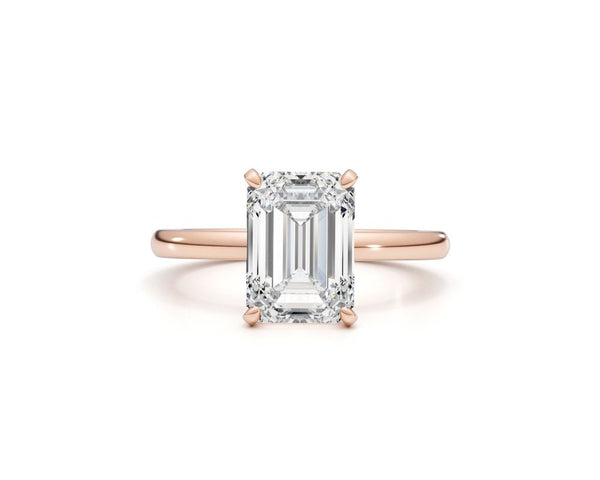 Zara - Emerald Cut 3 Carat Diamond Engagement Ring