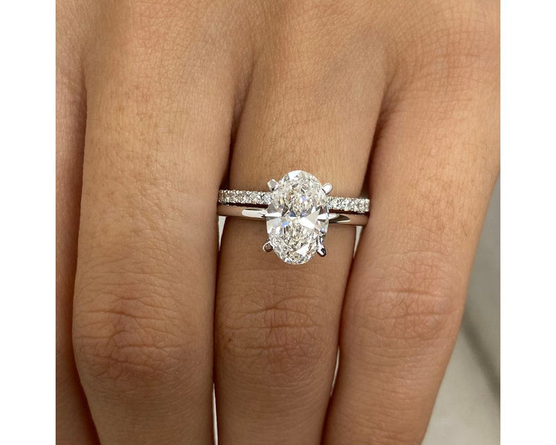 Molly-set - Oval Cut 2.05 Carat Diamond Engagement Ring