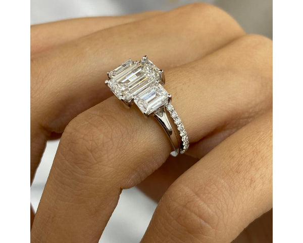 Sloane-set - Emerald Cut 4.85 Carat Diamond Engagement Ring