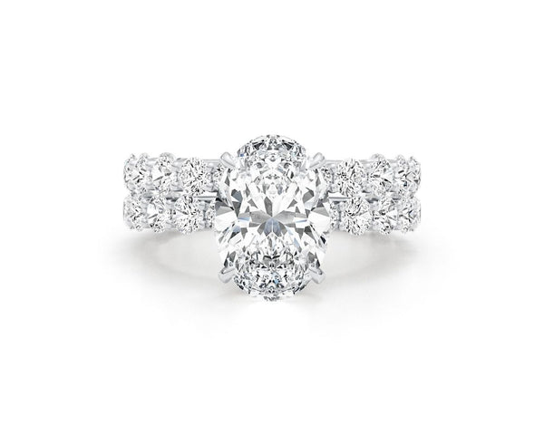 Parker-set - Oval Cut 5.75 Carat Diamond Engagement Ring