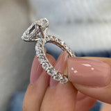 Sage Engagement Ring 4.4ct TCW, 14K Gold