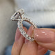 Sage Engagement Ring 4.4ct TCW, 14K Gold