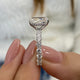 Sage Engagement Ring 4.4ct TCW, 14K Gold