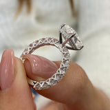 Sage Engagement Ring 4.41 Carat White Gold