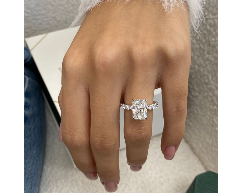 Sage - Radiant Cut 4.41 Carat Diamond Engagement Ring