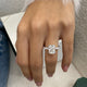 Sage Engagement Ring 4.41 Carat White Gold