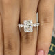 Sage Engagement Ring 4.41 Carat White Gold