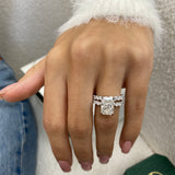 Sage Engagement Ring 5.80 Carat White Gold