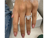 Sage-set - Radiant Cut 5.80 Carat Diamond Engagement Ring