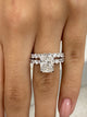 Sage Engagement Ring 5.80 Carat White Gold