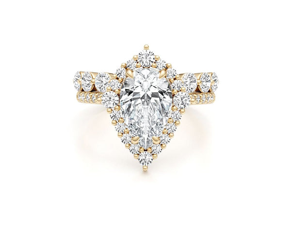 Journee-set - Pear Cut 3.35 Carat Diamond Engagement Ring