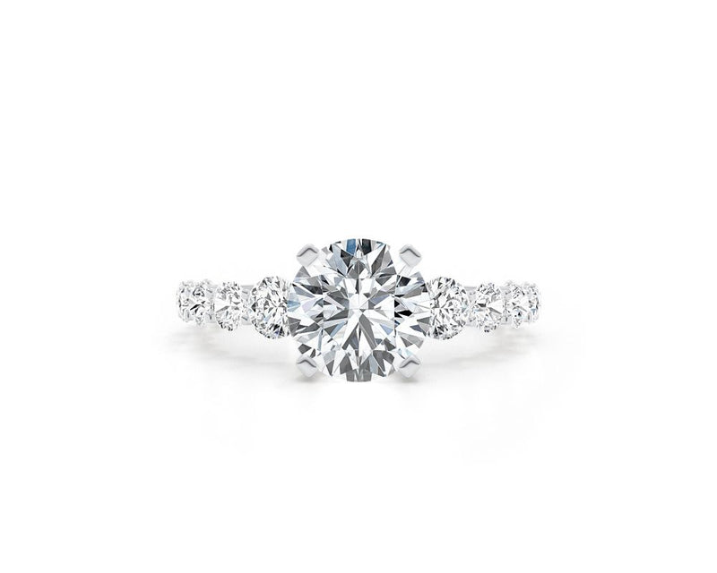 Eliza - Round Cut 3 Carat Diamond Engagement Ring