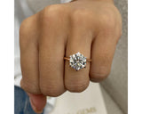 Freya - Round Cut 3 Carat Diamond Engagement Ring