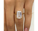 PERY - Emerald Cut 5 Carat Diamond Engagement Ring