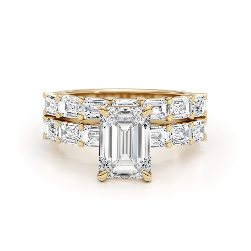 Aliaset - Emerald Cut 5.50 Carat Diamond Engagement Ring