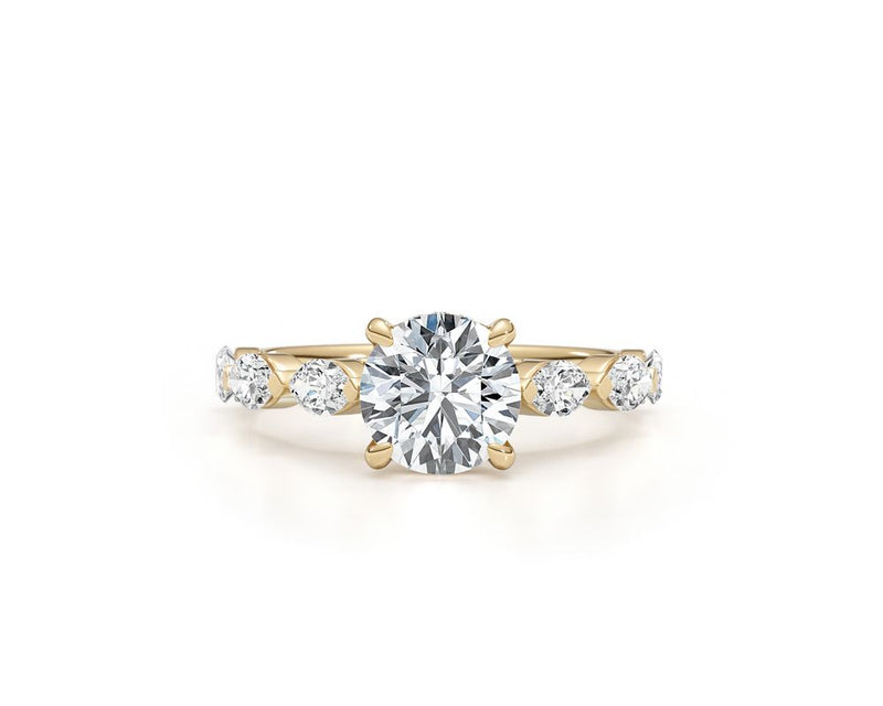 Capri - Round Cut 1.57 Carat Diamond Engagement Ring