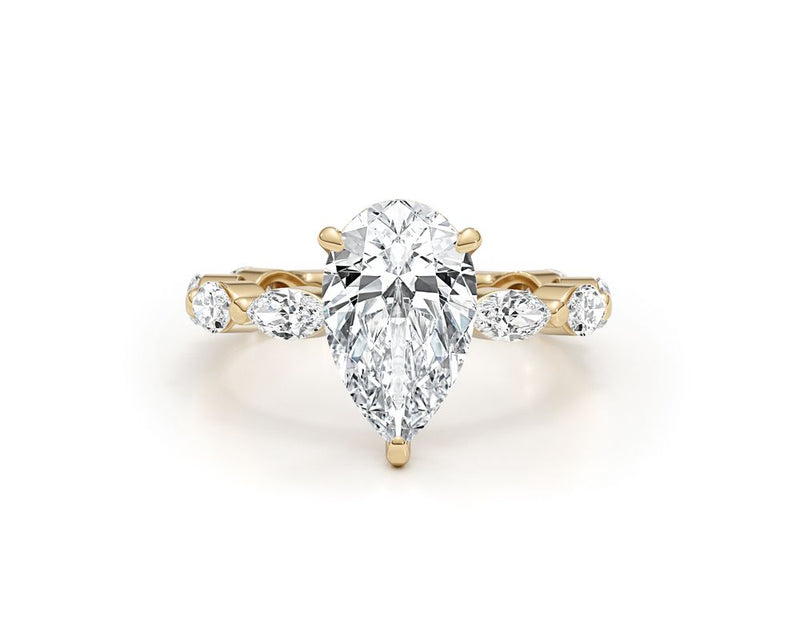 erin - Pear Cut 3.50 Carat Diamond Engagement Ring