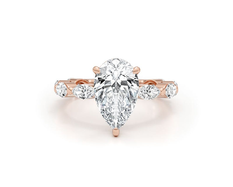 erin - Pear Cut 3.50 Carat Diamond Engagement Ring