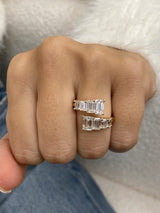 Diamond Wrap Ring 2.90 Carat Yellow Gold 14K