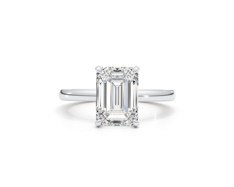 Zara - Emerald Cut 3 Carat Diamond Engagement Ring,Diamond Ring,Anniversary Gift,Solid Gold Ring,Valentine Gift,Ring for Her,Birthday Gift