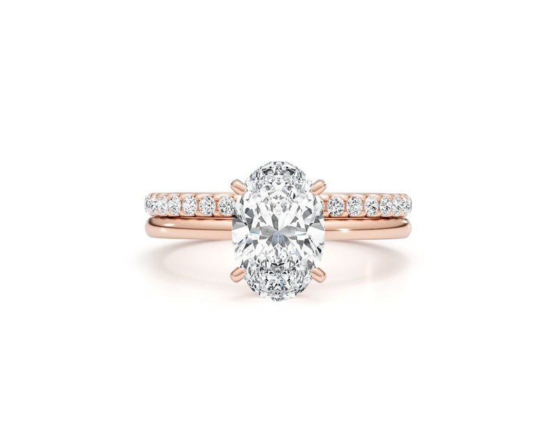 Molly-set - Oval Cut 2.05 Carat Diamond Engagement Ring