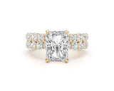 Sage-set - Radiant Cut 5.80 Carat Diamond Engagement Ring,Pave Set Ring,Diamond Ring,Anniversary Gift,Solid Gold Ring,Ring for Her,Radiant Cut Diamond,Bridal Set Ring,Diamond Wedding Band,diamond Eternity Ring