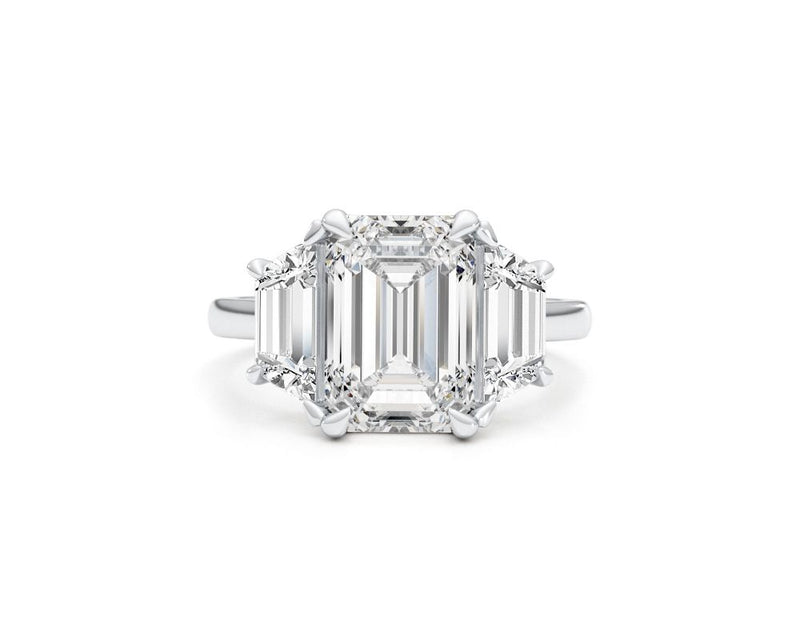 Greta - Emerald Cut 5.16 Carat Diamond Engagement Ring