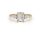 Coralie set - Emerald Cut 4 Carat Diamond Engagement Ring