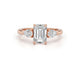 Coralie set - Emerald Cut 4 Carat Diamond Engagement Ring