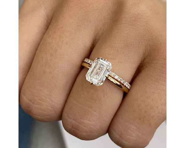 Saylor-set - Emerald Cut 2.42 Carat Diamond Engagement Ring