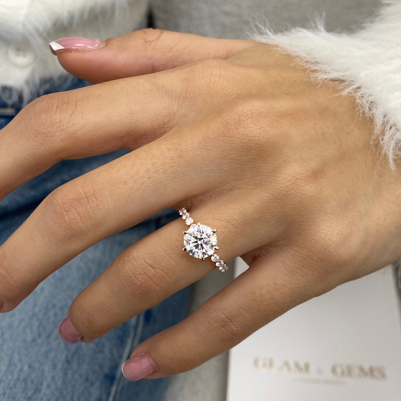 Brynlee Diamond Engagement Ring, Solid 18K Gold