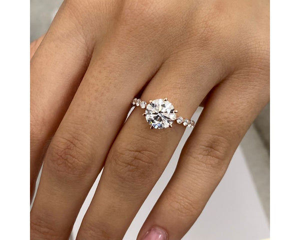 Brynlee - Round Cut 2.80 Carat Diamond Engagement Ring