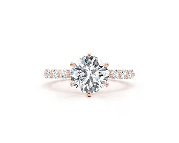 Brynlee - Round Cut 2.80 Carat Diamond Engagement Ring