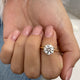 Daisy Engagement Ring 2 Carat Yellow Gold