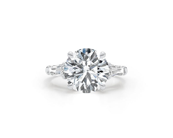 Kisa - Round Cut 5.60 Carat Diamond Engagement Ring