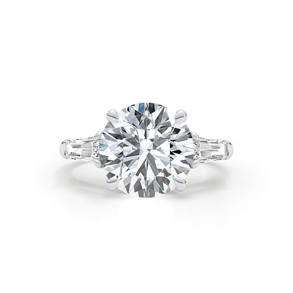 Kisa - Round Cut 5.60 Carat Diamond Engagement Ring