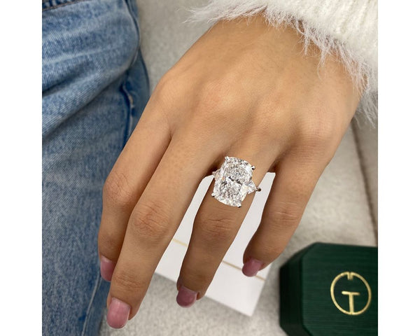 Nila - Cushion Cut 10.80 Carat Diamond Engagement Ring