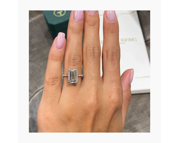 Mila - Emerald Cut 5.30 Carat Diamond Engagement Ring